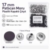 17 mm Patlıcan Moru Plastik Kapaklı Çıtçıt Takımı 100 Takım ERC0017PLPMoru