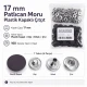 17 mm Patlıcan Moru Plastik Kapaklı Çıtçıt Takımı - 100 Takım ERC0017PLPMoru