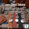 17 mm Çıtçıt Takımı Gümüş Renk Kapaklı 100 adet/pkt ERC0017PNK