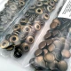 12.5 mm 0.49" Slightly Domed Stainless Steel Snap Fastener Antique Yellow Snap Button 54 System 100 Pieces / Pack ERCA00125PAS