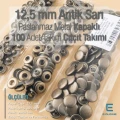 Çıtçıt Düğme 12,5 mm Paslanmaz Antik Sarı 100 Takım ERCA00125PAS