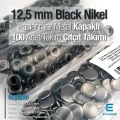 Çıtçıt Düğme 12,5 mm Paslanmaz Füme 100 Takım ERCA00125PSN