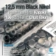 12.5 mm 0.49" Slightly Domed Stainless Steel Snap Fastener Black Nickel (Gunmetal) Snap Button 54 System 100 Pieces / Pack ERCA00125PSN