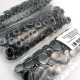 12.5 mm 0.49" Slightly Domed Stainless Steel Snap Fastener Black Nickel (Gunmetal) Snap Button 54 System 100 Pieces / Pack ERCA00125PSN