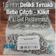15 mm Tırnaklı Klikıt Çıtçıt 75 Ad / Paket  ERCD00150PR