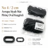 No 4 / 2 cm Avrupa Siyah Mat Pirinç Oval Kuşgözü 50 Adet EROV0020PRPKAO