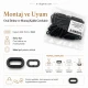 20 mm European Matte Black Brass Oval Eyelets for crafting, 50 pieces pack