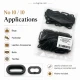20 mm European Matte Black Brass Oval Eyelets for crafting, 50 pieces pack