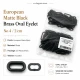 20 mm European Matte Black Brass Oval Eyelets for crafting, 50 pieces pack