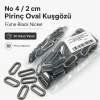 No 4 / 2 cm Pirinç Oval Kuşgözü Füme Black Nickel 50 Adet EROV0020PRPromo
