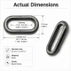 No 4 / 2 cm Pirinç Oval Kuşgözü Füme Black Nickel - 50 Adet, çanta, ayakkabı ve dekoratif tekstil için ideal metal aksesuar