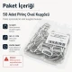 No 4 / 2 cm Pirinç Oval Kuşgözü, çanta ve ayakkabı aksesuarları için ideal metal parça