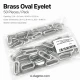 No 4 / 2 cm Pirinç Oval Kuşgözü, çanta ve ayakkabı aksesuarları için ideal metal parça