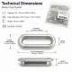 No 4 / 2 cm Pirinç Oval Kuşgözü, çanta ve ayakkabı aksesuarları için ideal metal parça