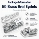 No 4 / 2 cm Pirinç Oval Kuşgözü, çanta ve ayakkabı aksesuarları için ideal metal parça