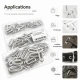 No 4 / 2 cm Pirinç Oval Kuşgözü, çanta ve ayakkabı aksesuarları için ideal metal parça