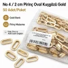 Oval Kuşgözü 2 cm Gold 50 Adet/Paket Pirinç – EROV0020PRPKGLD