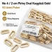 No 4 / 2 cm Pirinç Oval Kuşgözü Gold 50 Adet/Paket