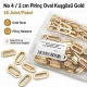 No 4 / 2 cm Pirinç Oval Kuşgözü Gold 50 Adet/Paket - Estetik ve dayanıklı aksesuar çözümü