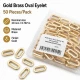 No 4 / 2 cm Pirinç Oval Kuşgözü Gold 50 Adet/Paket - Estetik ve dayanıklı aksesuar çözümü