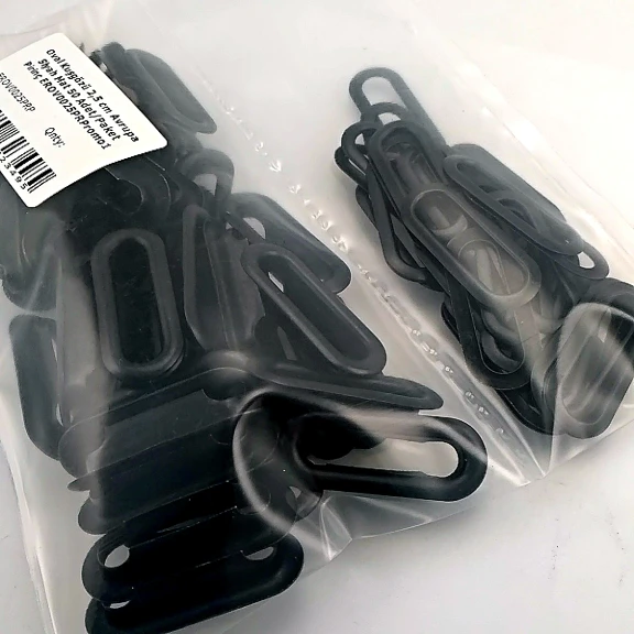 Oval Kuşgözü 2,5 cm Avrupa Siyah Mat  50 Adet/Paket Pirinç EROV0025PRPKAO