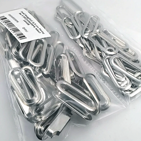 25 mm (0.98") Free Nickel Brass Oval Eyelets, 50 Pieces/Pack – EROV0025PRPKFN