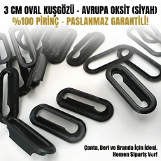 Oval Kuşgözü 2,5 cm Avrupa Siayh Mat  50 Adet/Paket Pirinç EROV0025PRPromo1
