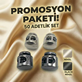 Plastic Stopper, Two Holes, 4 mm Hole Diameter, Mine Stopper, Pack of 50 - Push Button Type, H002808Promo