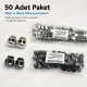 İki Delikli 4 mm Mayın Model Plastik Stoper, 50 adet paket, çanta ve mont aksesuarı