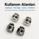 İki Delikli 4 mm Mayın Model Plastik Stoper, 50 adet paket, çanta ve mont aksesuarı