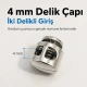İki Delikli 4 mm Mayın Model Plastik Stoper, 50 adet paket, çanta ve mont aksesuarı