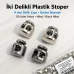 İki Delikli 4 mm Mayın Model Plastik Stoper 50 Adet Paket H002808Promo