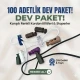 İki Delikli Plastik Stoper 4 mm Delik Çaplı - Sade Model 100 Adet/Paket H004416Promo
