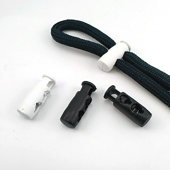 İki Delikli Plastik Stoper 4 mm Delik Çaplı - Sade Model 100 Adet/Paket H004416Promo