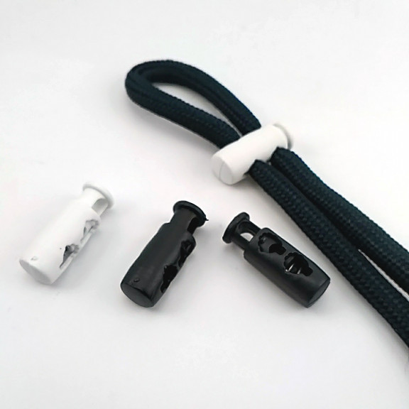 İki Delikli Plastik Stoper 4 mm Delik Çaplı - Sade Model 100 Adet/Paket H004416Promo