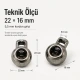 5.5 mm Kordon Girişli Tek Delikli Plastik Stoper 22 × 16 mm 50 Adet Paket