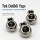 5.5 mm Kordon Girişli Tek Delikli Plastik Stoper 22 × 16 mm 50 Adet Paket