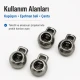 5.5 mm Kordon Girişli Tek Delikli Plastik Stoper 22 × 16 mm 50 Adet Paket