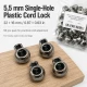 5.5 mm Kordon Girişli Tek Delikli Plastik Stoper 22 × 16 mm 50 Adet Paket