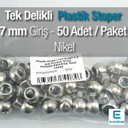 Plastik Stoper Tek Delikli 5,5 mm Kordon Girişli 50'lik Paket H005001Promo