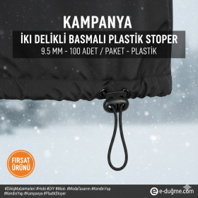 İki Delikli Plastik Stoper 5 mm Delik Çaplı 100 Adet/Paket H005004promo