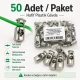 Tek Delikli Plastik Stoper 7 mm Kordon Girişli Üstten Basmalı 50 Adet H005010Promo - Plastik malzeme, dayanıklı ve esnek