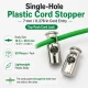 Tek Delikli Plastik Stoper 7 mm Kordon Girişli Üstten Basmalı 50 Adet H005010Promo - Plastik malzeme, dayanıklı ve esnek
