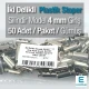 Plastik Stoper İki Delikli 4 mm Delik Çaplı Üsten Basmalı 50 Adet/Paket H005014Promo