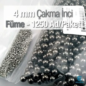 Imitation Pearls 4 mm 0.16" Black Nickel Color (1250 pieces / Pack) INC0004BN