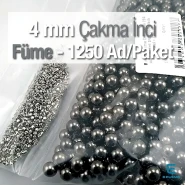 Imitation Pearls 4 mm 0.16" Black Nickel Color (1250 pieces / Pack) INC0004BN