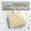 Çakma İnci 4 mm Krem Renk ( 1250 ad / Paket) INC0004CRM
