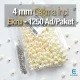 Çakma İnci 4 mm Krem Renk ( 1250 ad / Paket) INC0004CRM