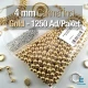 Çakma İnci 4 mm Gold Renk ( 1250 ad / Paket)  INC0004GLD