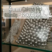 Imitation Pearls 4 mm 0.16" Nickel (Silver) Color (1250 pieces / Pack) INC0004SLN